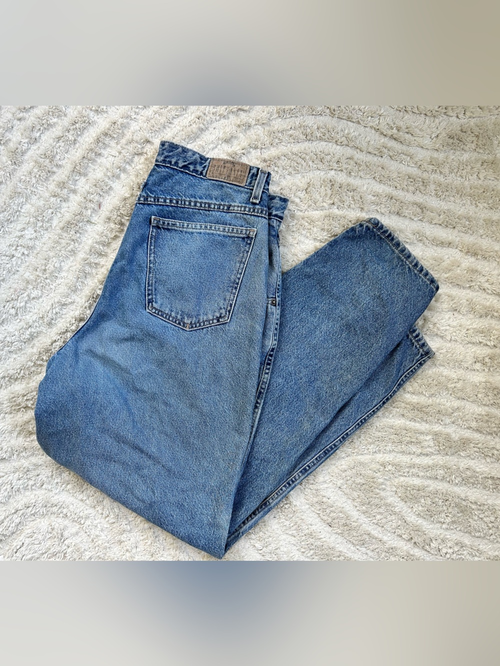 Vintage Brittania Pleated High Rise Baggy Jeans